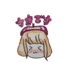 ベレー帽の少女       さち子ちゃん（個別スタンプ：7）