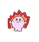 ぴんくのあざらし(伝える)（個別スタンプ：10）