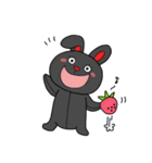 こよなく愛する黒うさぎ（個別スタンプ：14）