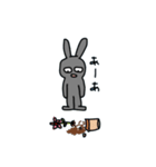 手描きのねことうさぎ（個別スタンプ：4）