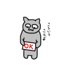 手描きのねことうさぎ（個別スタンプ：7）