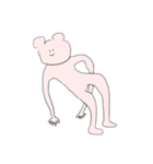 変なクマによるポージング2（個別スタンプ：1）