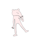 変なクマによるポージング2（個別スタンプ：4）