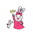 使いやすいかわいいウサギのスタンプ（個別スタンプ：5）