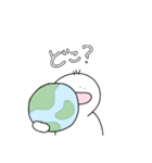 3本髪のしろいやつ 日本語（個別スタンプ：5）