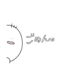 3本髪のしろいやつ 日本語（個別スタンプ：13）