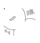 3本髪のしろいやつ 日本語（個別スタンプ：22）