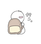 3本髪のしろいやつ 日本語（個別スタンプ：23）
