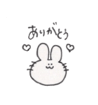 手描きのうさぎちゃん【日常会話】（個別スタンプ：5）