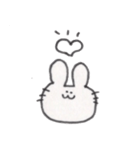手描きのうさぎちゃん【日常会話】（個別スタンプ：6）
