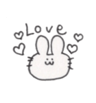 手描きのうさぎちゃん【日常会話】（個別スタンプ：7）