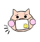普段のぶたさん（個別スタンプ：16）