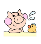 普段のぶたさん（個別スタンプ：23）