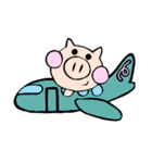 普段のぶたさん（個別スタンプ：34）