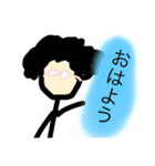 作画崩壊！アフロおしゃべりメガネ！（個別スタンプ：28）