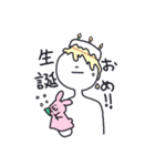 右手にウサギ（個別スタンプ：22）