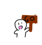 変な白いやつのスタンプ2！（個別スタンプ：1）