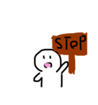 変な白いやつのスタンプ2！（個別スタンプ：2）