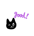手書き♡黒猫cat（個別スタンプ：2）