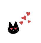 手書き♡黒猫cat（個別スタンプ：5）