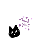 手書き♡黒猫cat（個別スタンプ：6）
