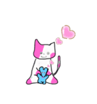 ももねこちゃんとねずみくん（個別スタンプ：7）