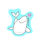 ゆるいシロイルカ（個別スタンプ：3）