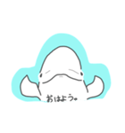 ゆるいシロイルカ（個別スタンプ：4）