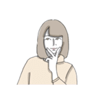 喜怒哀楽女スタンプ（個別スタンプ：16）