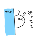 トイレに行きたいめがねうさぎ（個別スタンプ：5）