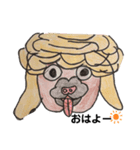 手書き モンブラン犬のあいさつスタンプ（個別スタンプ：4）