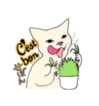 おフランスかぶれのねこ（個別スタンプ：14）