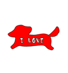 I♡ダックスフント（個別スタンプ：1）