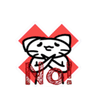 flat cat's daily life 英語版（個別スタンプ：3）