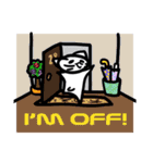 flat cat's daily life 英語版（個別スタンプ：15）