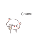 かわいいスタンプ 予防キャット (JP/EN/ID)（個別スタンプ：16）