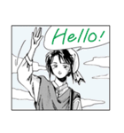 人々17(漫画風編2・英語版)（個別スタンプ：1）