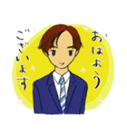 大人男子kokoron あいさつ編（個別スタンプ：1）