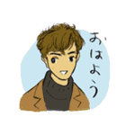 大人男子kokoron あいさつ編（個別スタンプ：4）