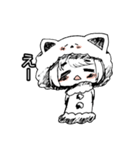 しろいあるぱかくんスタンプ（個別スタンプ：8）