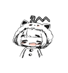 しろいあるぱかくんスタンプ（個別スタンプ：9）