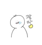 3本髪のしろいやつ（個別スタンプ：19）
