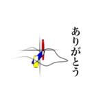 使いやすい！ 赤青黄の丸三角四角（個別スタンプ：6）