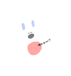 顔でかうさぎ（個別スタンプ：16）