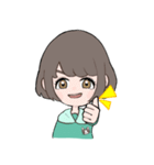 女の子とマンチカン（個別スタンプ：5）