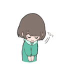 女の子とマンチカン（個別スタンプ：7）