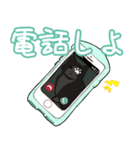 女の子とマンチカン（個別スタンプ：8）