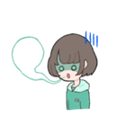 女の子とマンチカン（個別スタンプ：10）