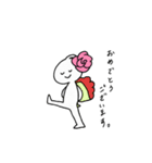 花とあいさつ（個別スタンプ：7）