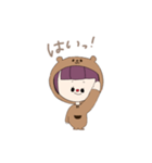 着ぐるみ女子（くま）（個別スタンプ：1）